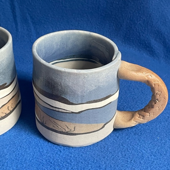 ☕️ Siegelle & Haley Handcrafted Mugs. Buzzard Mountain Pottery Line. PAIR. ☕️ - Picture 16 of 16